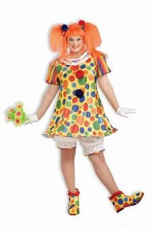 GIGGLES THE CLOWN womens adult female funny costume full fit PLUS SIZE 
