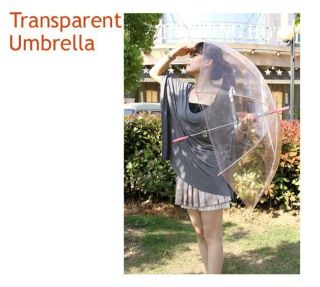 White Transparent Automatic clear parasol/umbrel​la for wedding 1pcs