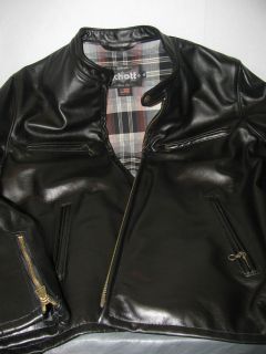 New Schott Bros Leather Racer jacket Size LARGE MADE IN USA new w 