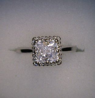 Tacori Designer Platinum & Diamond .18CTW Princess Engagement Ring 