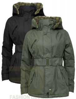   Military Parka Jacket Coat ladies Parker Coats Padded Jacket Size 8 14