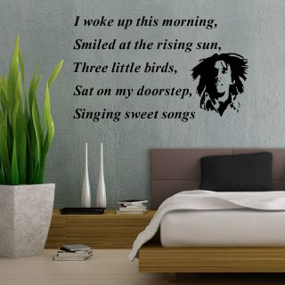   Up This Morning VINYL WALL STICKERS Bob Marley Lyrics