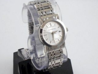 Burberry Women Silver Watch BU 1351   Silver Color Dial w/Date