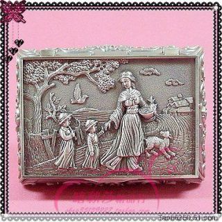 Beautiful tibet silver carved nice pictures &Tree jewelry Box