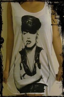 Madonna Vest** Free Size Tank Top Singlet T Shirt **Sizes S XL**