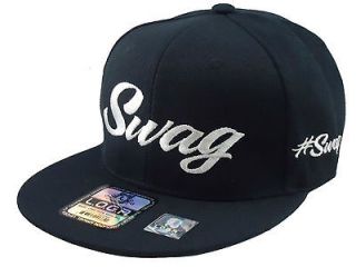 new vintage swag flat bill snapback baseball cap hat black