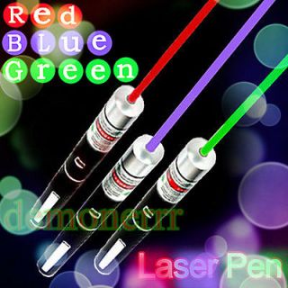 3pcs 5mW 532NM Powerful Green Laser Pointer Pen Combo Blue/Violet Red 