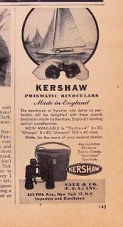 1947 kershaw prismatic binoculars ad made in england 