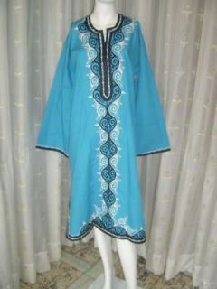 moroccan islamic turquoise kurta tunic top shirt dress