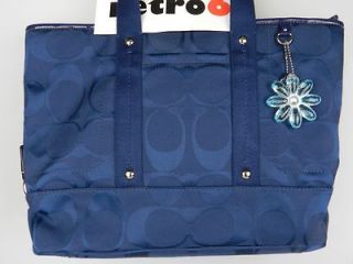 COACH KYRA SIGNATURE F18844 NEW Blue Purse Tote Purse Handbag NWT