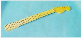 Maple 22 Fret Guitar Neck Yellow Paint Polishing For Fender Star Guita