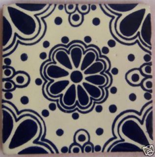 mexican handmade ceramic tile talavera mexico c042 time left