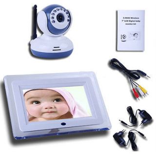 Color LCD Touch Screen Digital Baby Monitor Video intercom Wireless 