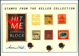 Lawrence Blocks HIT ME   limited philatelic first edition w/ souvenir 