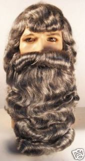   Claus Wig & Beard Set   Black African American   Lacey of New York