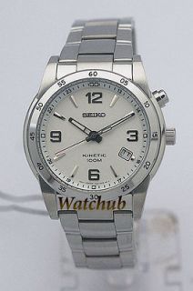 Superb SEIKO KINETIC Powered 180Day Charge 330Ft (100M) TiCN BEZEL W 
