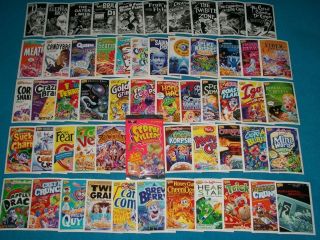 CEREAL KILLERS 2ND SERIES COMPLETE 55 STICKER SET + WRAPPER NM L 