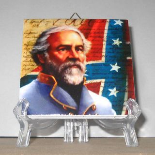 Confederate States General Lee Ceramic Tile HQ Rebels Civil War 