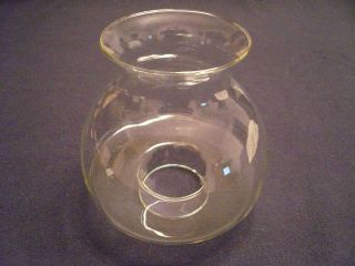 VINTAGE 7 1/4 CLEAR HURRICANE GLASS OIL LAMP CHIMNEY LIGHT SHADE 