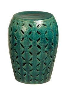deep green lattice ceramic garden stool indoor outdoor returns 