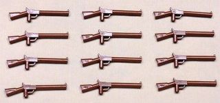 x12 NEW Lego Guns Western Cowboy Army Minifig Rifles REDDISH BROWN