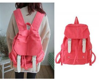 Fashion Cute Girl Casual Punk Canvas Shoulder Bag Backpack Satchel 