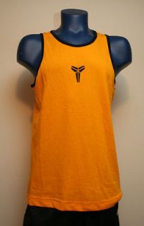 Kobe Bryant Nike Mens Sleeveless Dri Fit Basketball Shirt Yellow/Blk 