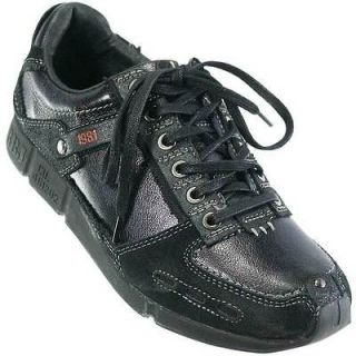 replay mens causal shoes lewis pat black leather
