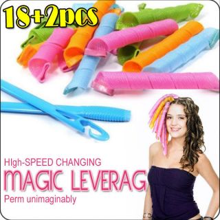   18+2pcs Magic Circle Hair Styling Roller Curler High speed Leverag Set