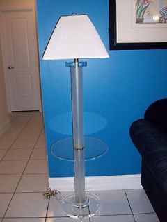 RARE VINTAGE BAUER CLEARLITE LUCITE FROSTED CLEAR FLOOR LAMP LOCAL PU 