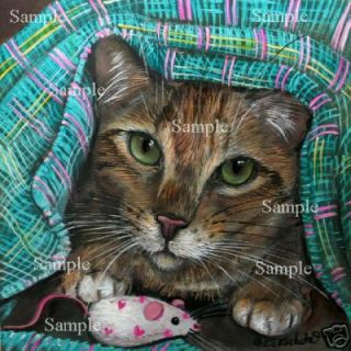   LE#4/50 GICLEE of Painting Tabby Kitten Feline Kristine Kasheta ART