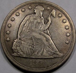 1860 O Seated Liberty Dollar EF+ Just A Very NICE COIN Neat Civil War 