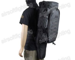 Airsoft Molle Extended Full Gear Dual Rifle Combo Backpack Black A
