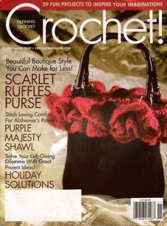 Newly listed Crochet PATTERNS Ruffled Purse Slippers Shawl Neck Warmer 
