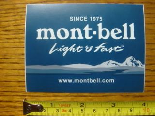 montbell jacket sticker decal light fast new 