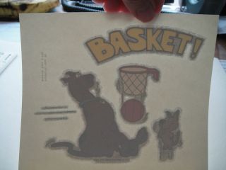 Scooby Doo 1990s Iron on. T shirt transfer. Scrappy. Basketball
