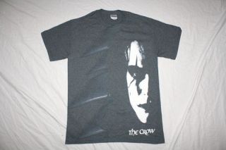 New The Crow Jumbo Face Print Dark Heather Gray Small T shirt