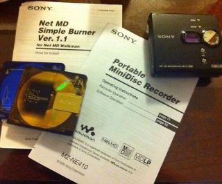 Sony Net MD WalkMan Portable Minidisc Recorder Player   MZ NE410 