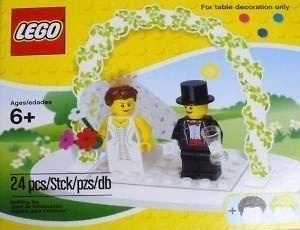 Lego Wedding Cake Topper Decor Favor Set w/ BRIDE & GROOM Minifigure 