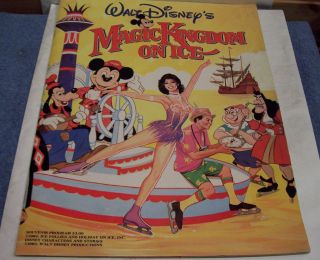 Walt Disneys Magic Kingdom On Ice Souvenir Program Poster 1983