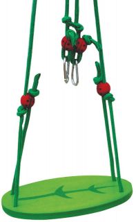   LEAF SWING SEAT QUALITY CHILDRENS TOY   INC. ROPES & LADYBIRD DETAIL