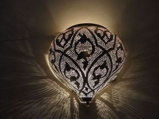 moroccan silver plated brass wall sconce lamp light from egypt