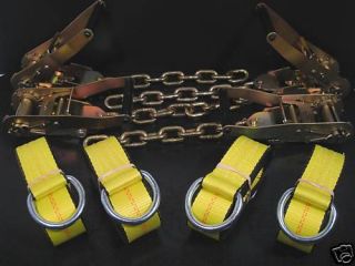 4ea chain ratchets 12 lasso straps wrecker tie down time