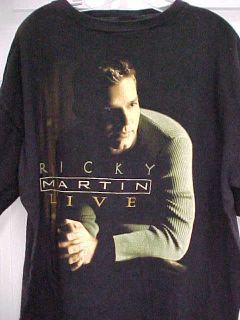 RICKY MARTIN Live Livin La Vida Loca Tour 1999 Concert T Shirt XL Free 