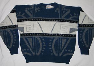   /Wool Mens BILL COSBY Ugly Xmas Sweater London Fog Geometric ~ Large