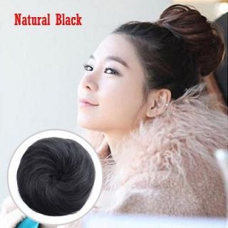 1Pcs New Fashion Korean Young Girl Bun Synthetic Wig Hairpiece 