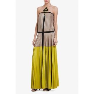 Fashion BCBG MaxAzria LILYAN LONG COLOR BLOCKED DRESS Size XS