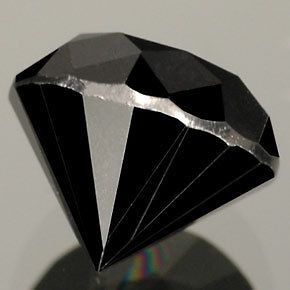   36MM) JET BLACK OPAQUE LOOSE DIAMOND MOISSANITE FOR WEDDING RING