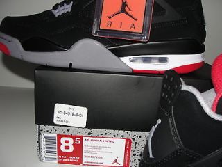 NEW 2012 DS Nike Air Jordan Retro BLACK CEMENT IV 4 Sz 7.5   15