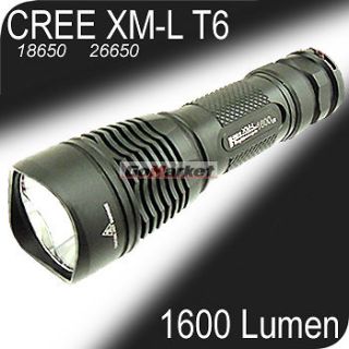 1600 Lumens 26650 18650 CREE XM L XML T6 LED Flashlight Torch KEYGOS 